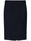 Emporio Armani Exclusive Tweed Skirt In Blue