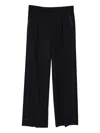 Emporio Armani Exclusive Wool Trousers In Black