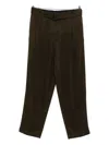 Emporio Armani Exclusive Wool Trousers In Brown