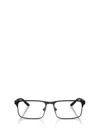 Emporio Armani Rectangular Frame Glasses In Black