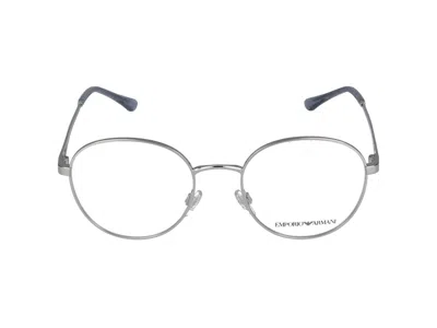 Emporio Armani Eyeglasses In Polished Silver