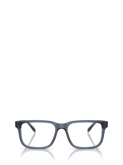 Emporio Armani Eyeglasses In Shiny Transparent Blue