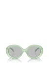 Emporio Armani Oval-frame Sunglasses In Opal Green Mint