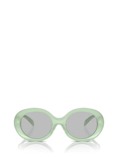 Emporio Armani Oval-frame Sunglasses In Neutral