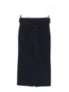 Emporio Armani Wool Pencil Skirt In Black