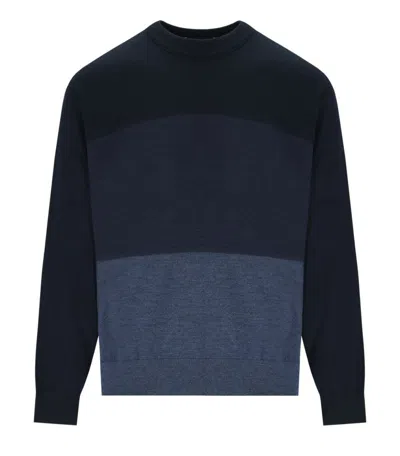 Emporio Armani Degradé Blue Crewneck Sweater