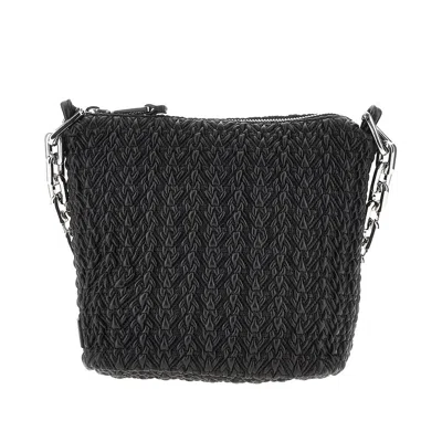 Emporio Armani Faux Leather Small Hobo Bag In Black