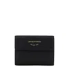 Emporio Armani Wallet In Grained Synthetic Leather In Black
