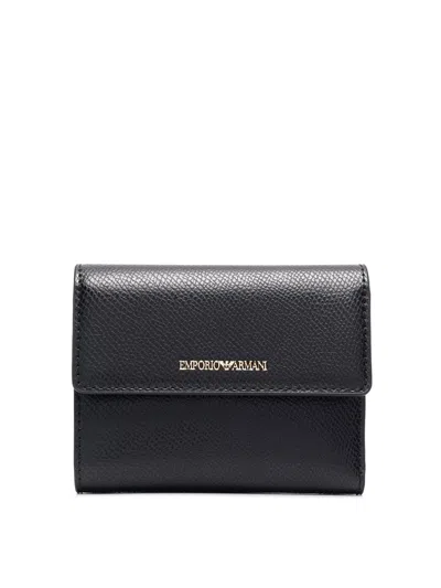 Emporio Armani Faux Leather Wallet In Black | ModeSens GB 