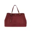 Emporio Armani Myea Top-handle Gold-tone Ring Tote Bag In Red