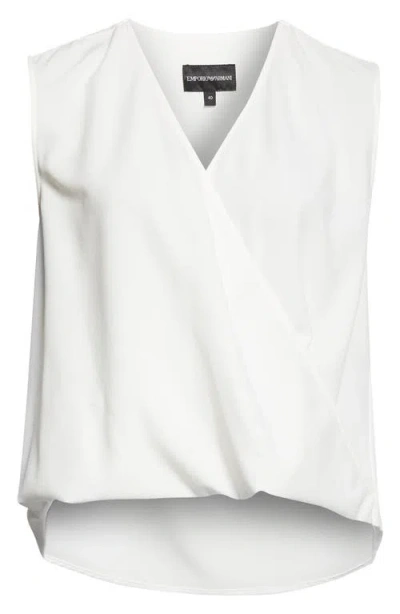Emporio Armani Faux Wrap Shell In White