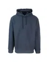 Emporio Armani Felpa Blu Con Logo Jacquard