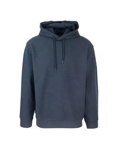 Emporio Armani Felpa Blu Con Logo Jacquard