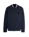 Emporio Armani Felpa Bomber Blu Navy In Blue