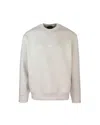 Emporio Armani Sweatshirt With Ecru Logo In Gray