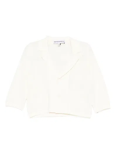 Emporio Armani Babies' Fine-knit Blazer In Neutral