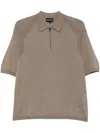 Emporio Armani Half-zip Jersey-knit Polo Shirt In Green