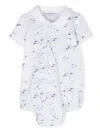 Emporio Armani Fish-motif Cotton Bodysuit In White