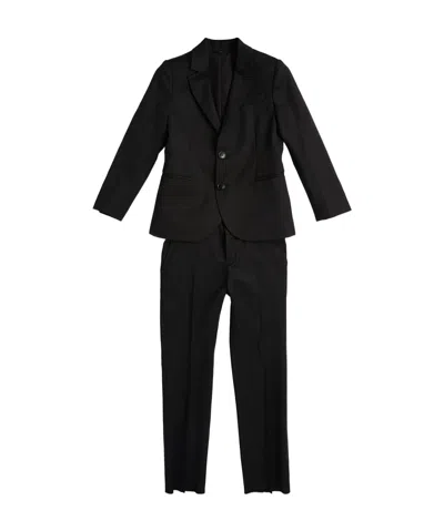 Emporio Armani Fitted Single-breasted Suit Set In Black
