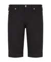 Emporio Armani Fitted Tailored Shorts In Black