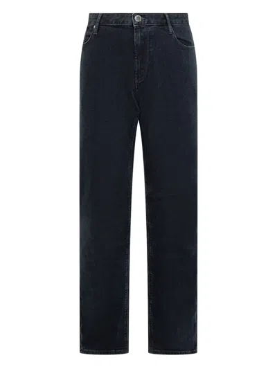 EMPORIO ARMANI FIVE-POCKET LOGO-PLAQUE JEANS
