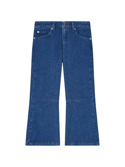 Emporio Armani Kids' Five-pocket-style Flared Jeans In Blue
