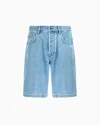 Emporio Armani Men's Denim Bermuda Shorts In Navy