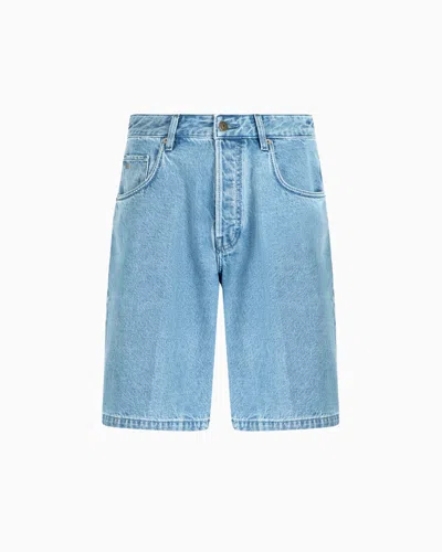 Emporio Armani Men's Denim Bermuda Shorts In Navy