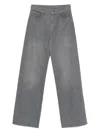 Emporio Armani Medium Waist Denim Jeans In Gray