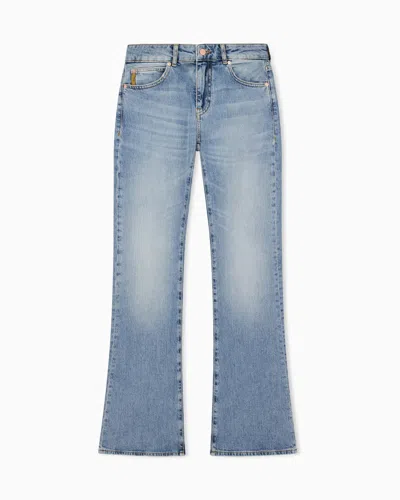 Emporio Armani Five-pocket Denim Trousers In Blue