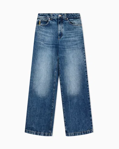 Emporio Armani Five-pocket Denim Trousers In Blue