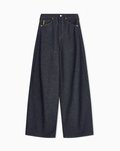 Emporio Armani Five-pocket Denim Trousers In Black