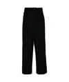 Emporio Armani Flannel Trousers In Black