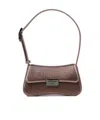 Emporio Armani Rhinestone-embellished Shoulder Bag In Brown