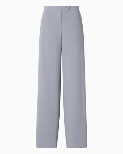 Emporio Armani Flare Leg Trousers In Gray