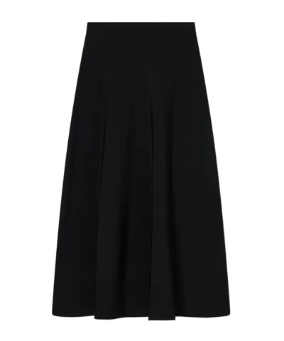 Emporio Armani Flared A-line Skirt In Black