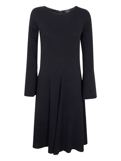 Emporio Armani Flared Dress In Blue