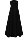Shop Emporio Armani Flared Midi Dress In Black