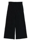 Emporio Armani Flocked-logo Jersey Track Pants In Black