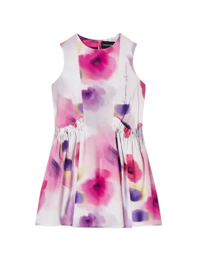Emporio Armani Kids' Floral Dress In Multi