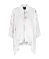 Emporio Armani Fluid Viscose Tunic With All-over Floral Print In White