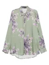 Emporio Armani Floral Print Silk Regular Fit Button Down Shirt