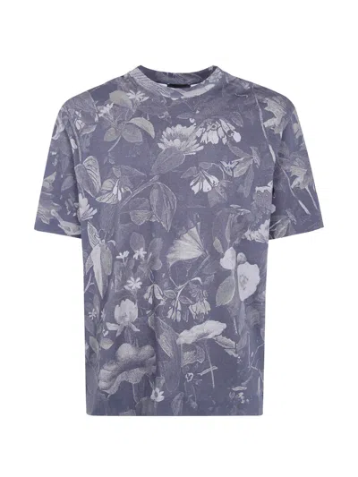 Emporio Armani T-shirt Classic Round Neck In Purple