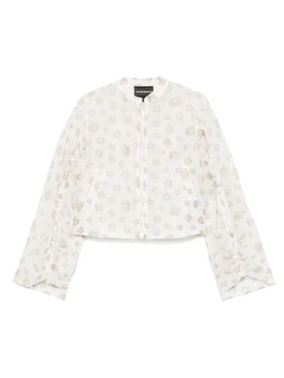 EMPORIO ARMANI EMPORIO ARMANI FLORWER EMBROIDERED BLOUSE