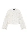 Emporio Armani Florwer Embroidered Blouse In Neutral