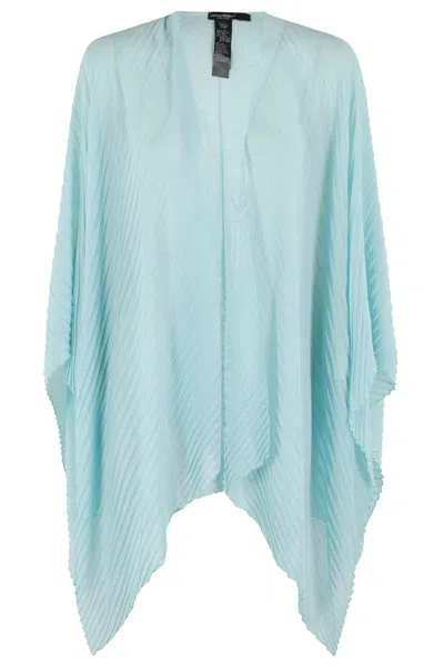 Emporio Armani Butterfly Chiffon Cape In Green