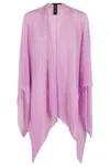 Emporio Armani Plissé Semi-sheer Chiffon Scarf In Purple