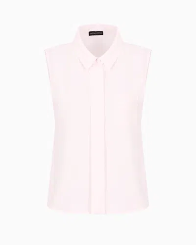 EMPORIO ARMANI FLUID CRÊPE SLEEVELESS BLOUSE
