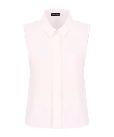 EMPORIO ARMANI FLUID CRÊPE SLEEVELESS BLOUSE