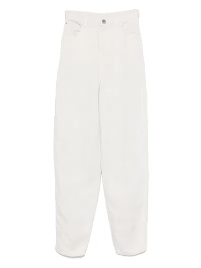 Emporio Armani Fluid Trousers In Neutral
